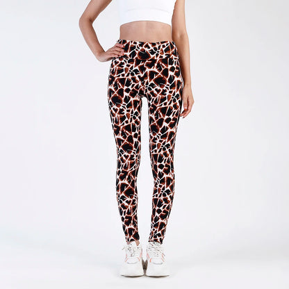 CUHAKCI High Waist Animal Printed Leggings Soft Stretchy Women Sexy Leopard Print Pencil Pants Sport Fitness Yoga Leggings S-2XL PD405 Coffee Stone