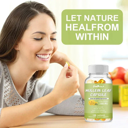 Mullein Leaf - Clear Lungs and Detoxify, Breathe Healthily, Relieve Headaches Supplement