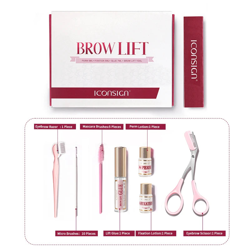 DIY Brow Perm Eyebrow Lamination 45-60 Days ICONSIGN Professional Brow Perming Set Beauty Makeup Tools Home Use