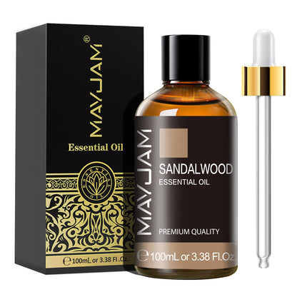 MAYJAM 1PCS 100ML Essential Oil with Dropper Sandalwood Lavender Eucalyptus Vanilla Aroma Oil For Humidifier Scent Candle Burner - Badiee Stylez