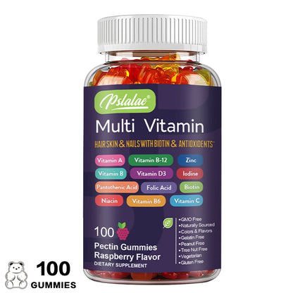 Multivitamin Gummies - with Vitamins and Minerals - Enhances Energy Levels, Immune Support, Antioxidant 100 Gummies