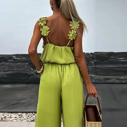 Female Jumpsuit For Women Casual Summer Solid Loose Long Pants Jumpsuit Women Bohemian Rompers Jumpsuit Overalls Female Badiee Stylez