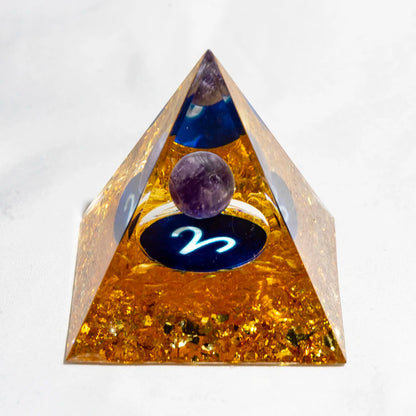 Natural Crystal Energy Generator Pyramid Peridot Amethyst Reiki Healing Chakra Resin Pyramid Egyptian Decor Room Decoration 1pc