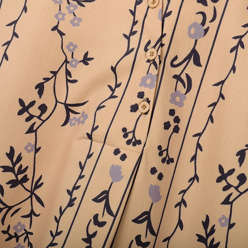 2025 ZANZEA Fashion Autumn Long Shirt Pant Suits Women Outfts 2 Piece Sets Long Sleeve Printed Tops Trousers Casual Tracksuits Badiee Stylez