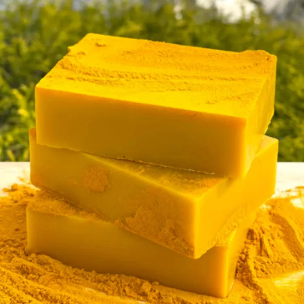 100g Turmeric Hand Made Soap, Lemon Kojic Acid Soap, Shower and Facial Soap Badiee Stylez