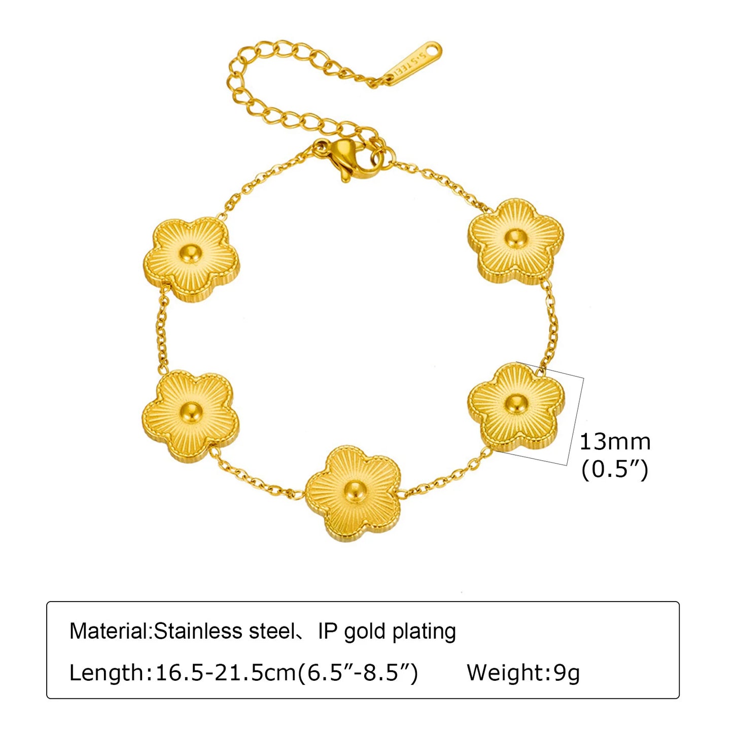 Vnox Exquisite 13mm Clover Bracelet Set for Women, Love Gift Bracelets for Wife Mothers Day Jewelry, Stainless Steel Cuff Bangle Badiee Stylez