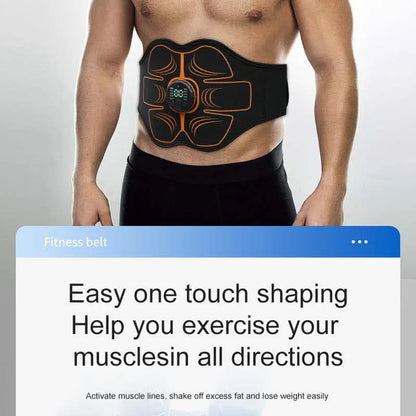 Abs Trainer EMS Abdominal Muscle Stimulator Electric Toning Belt USB Recharge Waist Belly Weight Loss Home Gym Fitness Equiment