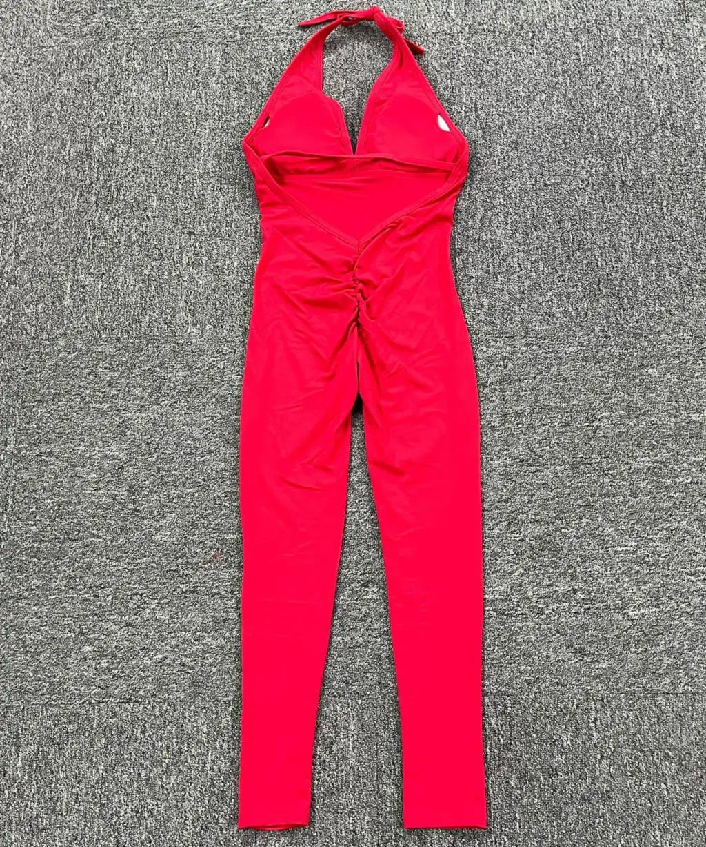 Sporty Jumpsuit Woman Yoga Sets Short Fitness Overalls with Padding Workout Clothes for Women Gym Sets Womens Outfits Sportswear Badiee Stylez