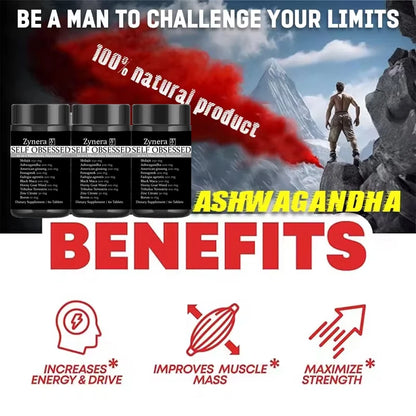 Ashwagandha Shilajit Maca Tablets Male Enhancing Supplement Reproductive Health Natural Energizer Immunity,E-rection Capsules