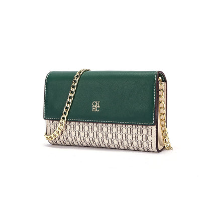 Minimalist Fashionable Exquisite Women's Shoulder Bag with Chain Shoulder Strap Design Versatile for Commuting and Gatherings green