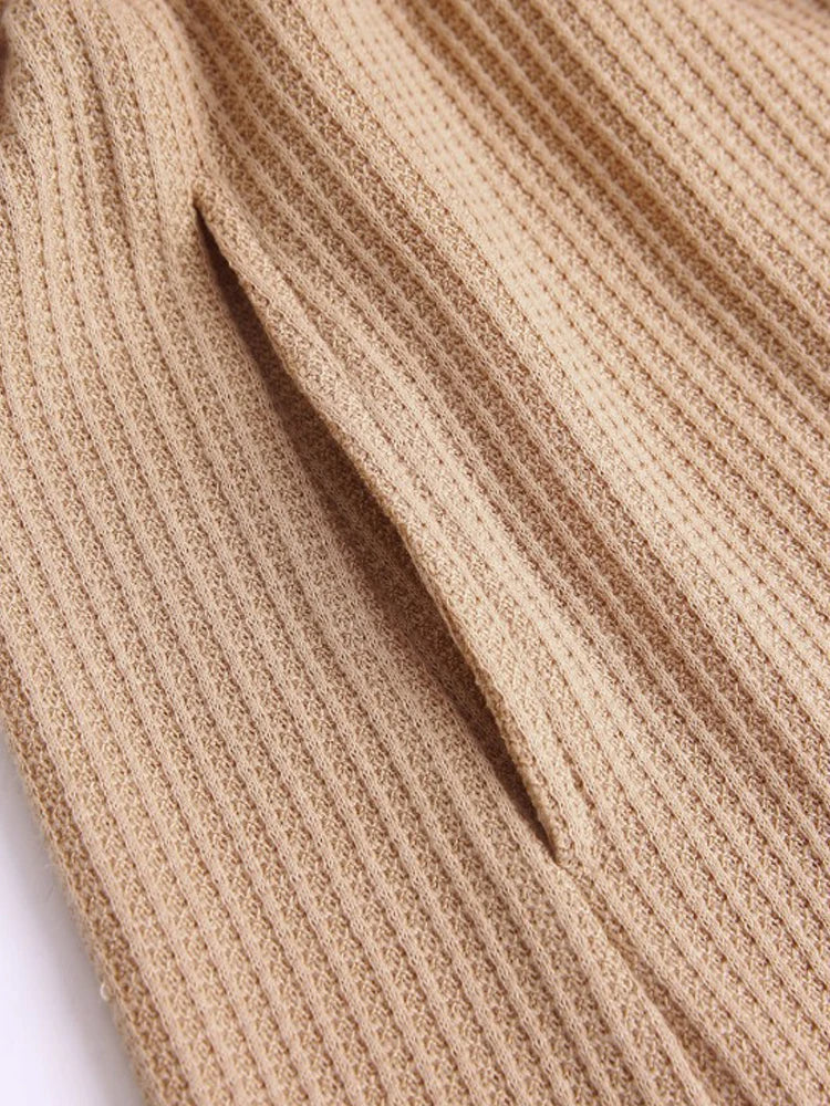 Spring and summer solid color women's waffle sleeveless vest elastic waist shorts casual sports suit