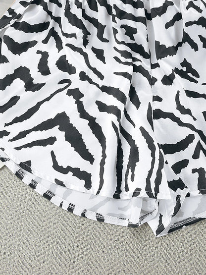 Marthaqiqi Printing Women Sleepwear 2 Piece Set Tank Tops Pajamas Crop Top Spaghetti Strap Nightgowns Shorts Casual Nightie Suit