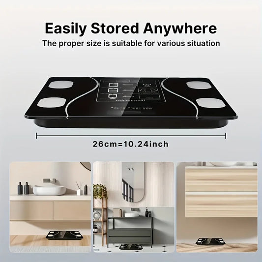 Intelligent Digital Body Scale With Backlit LED Display Screen,Weighing Up To 400 Pounds,Ideal for Weight Management & Fitness