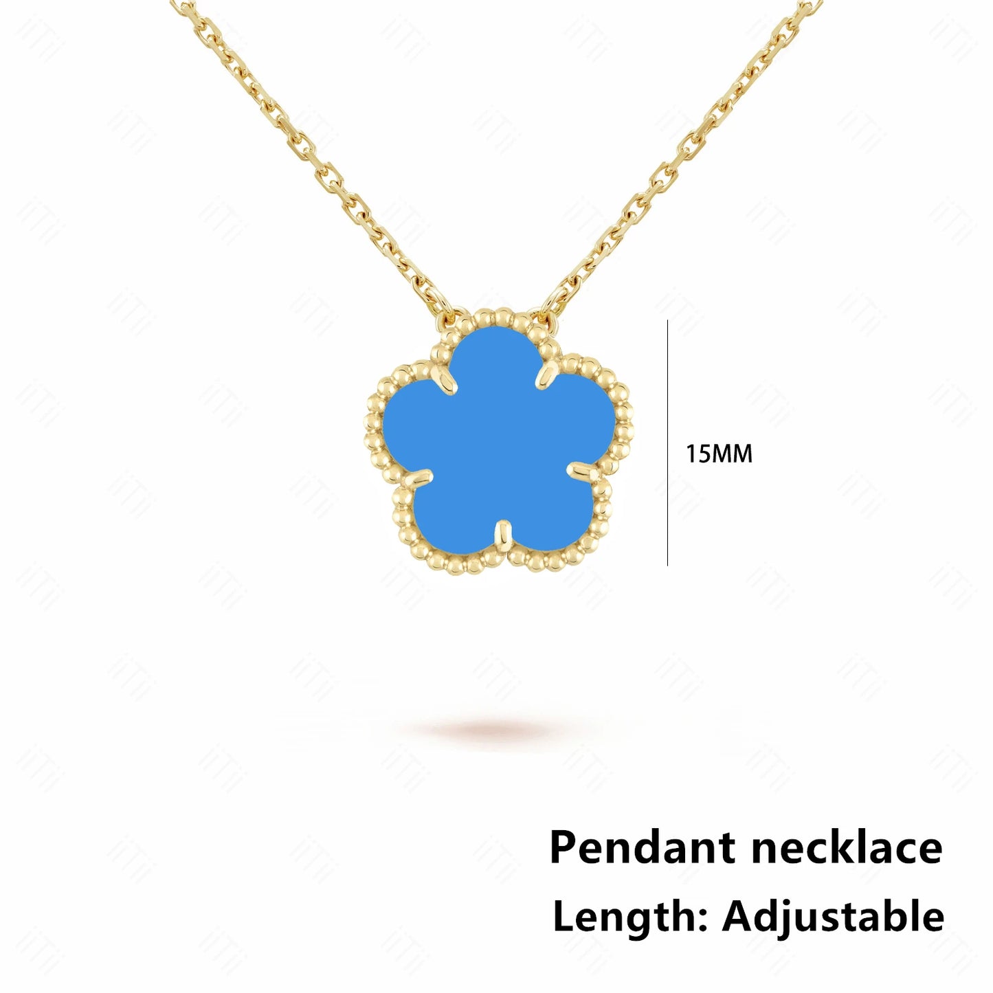 7 colors classic simple five-leaf flower pendant necklace natural stones clover Choker Chain for women party daily wear jewelry 7