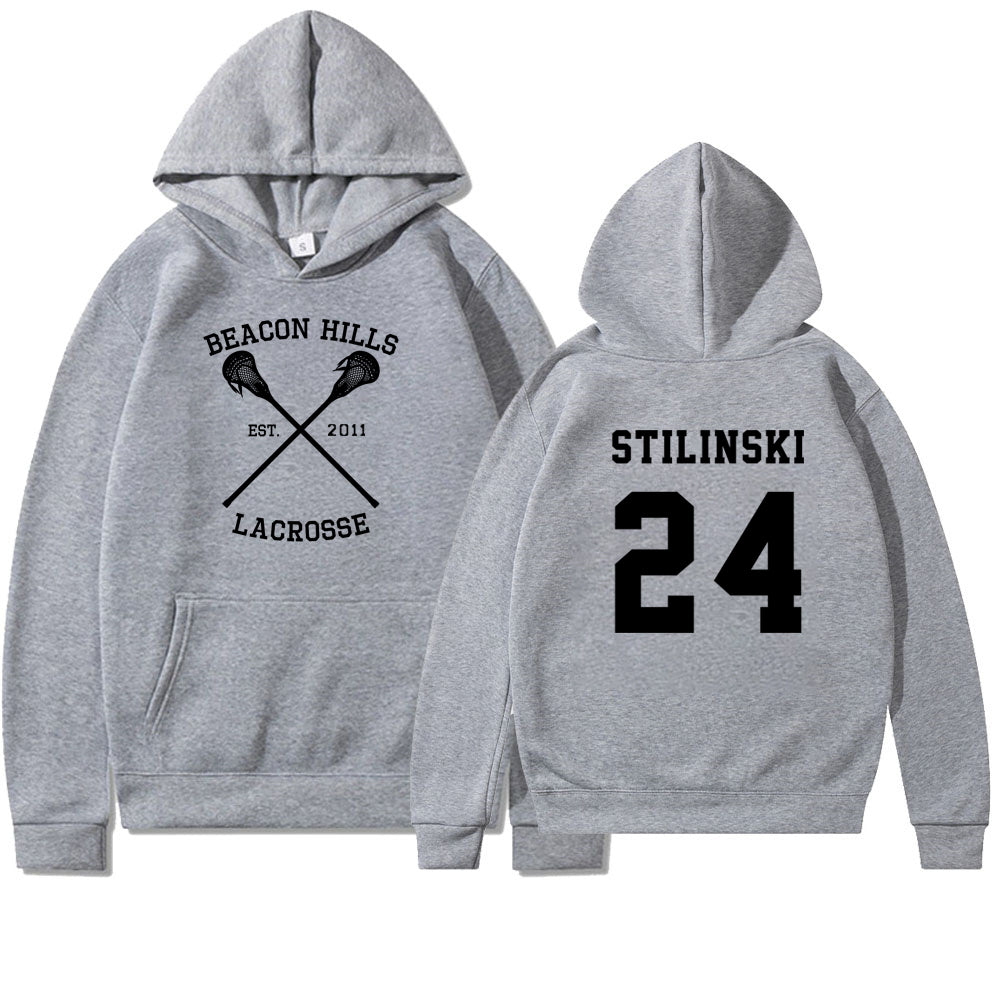 Teen Wolf Hoodie Beacon Hills Lacrosse Hoodie Stilinski 24 Teen Wolf Hooded Sweatshirt Dylan Obrien Unisex Teen Wolf Hoodies