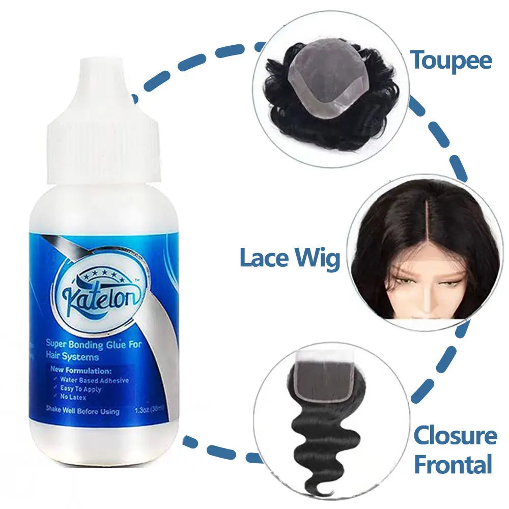 Waterproof Lace Wig Glue For Lace Front Wig 38ml Liquid Adhesive Hair Glue Wax Stick For Wig Lace Tint Spray Elastic Melt Band Badiee Stylez