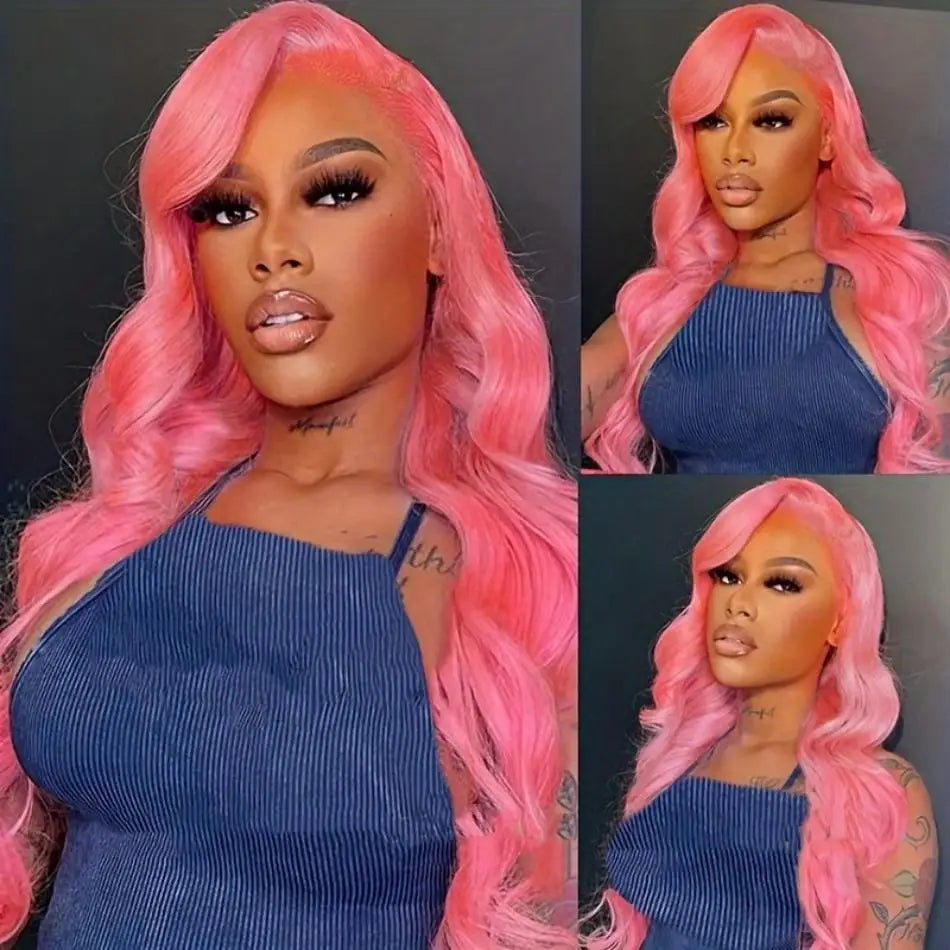 Loose Body Wave Light Pink Lace Front Wig Human Hair 13X6 Hd Lace Frontal 613 Colored Wig 13X4 Brazilian Pre Plucked Wig 36 Inch Badiee Stylez