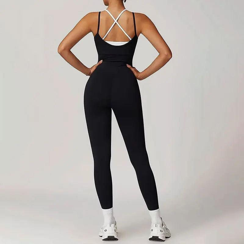 Sporty New Jumpsuits Black Sexy Women Backless Bodycon Female Jumpsuits Streetwear Fashion O-Neck Sporty Elegant Lady's Clothing Badiee Stylez