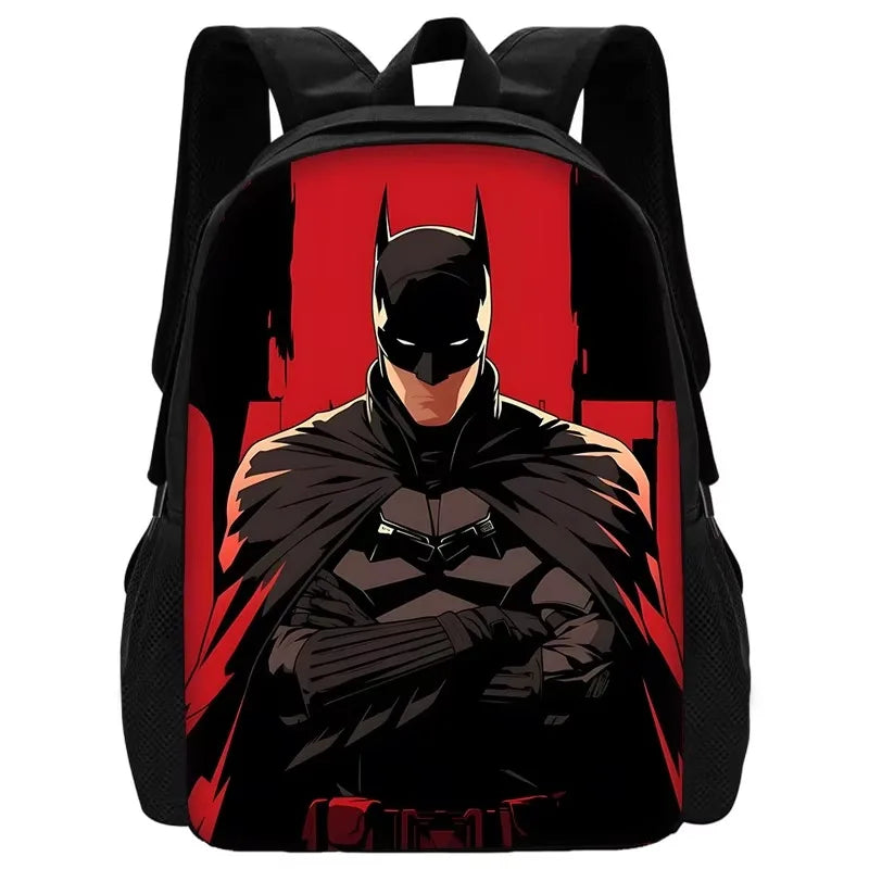Child Superhero Batmans School Backpack with Lunch Bags ,Pencil Bags ,School Bags for Boys Girls Best Gift XHOO1-SB-049-A6