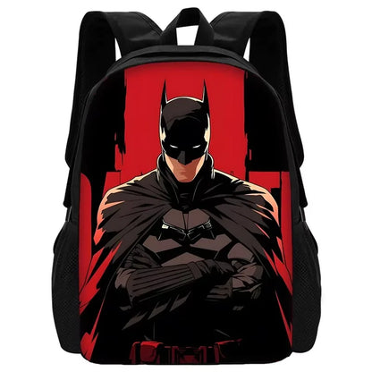 Child Superhero Batmans School Backpack with Lunch Bags ,Pencil Bags ,School Bags for Boys Girls Best Gift XHOO1-SB-049-A6