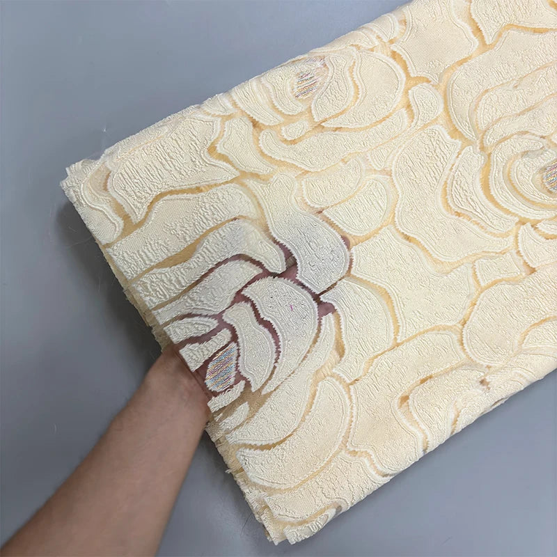 Latest French Brocade Jacquard Tulle Lace Fabric 2024High Quality African Gilding Satin Lace Fabric For Women Wedding Dress Sew