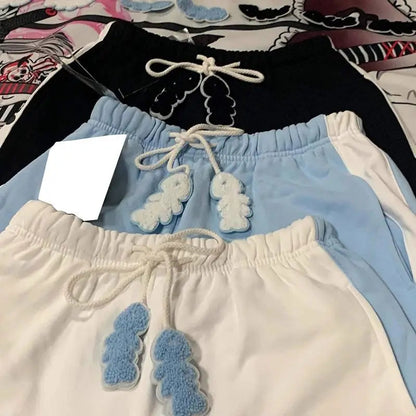 Japanese Sweet All Match Commuter Shorts Harajuku Y2k Aesthetic Constrast Color Cute Print Casual Pant Summer Punk Girl Shorts Badiee Stylez