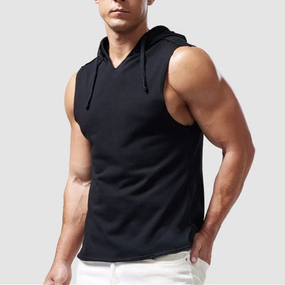 Solid Color 2025 Brand New Men's Tank Tops Vest Sleeveless Tees For Male Hooded Man Vests Tops Hip Hop Men Tank Top T shirt Mens Picture color