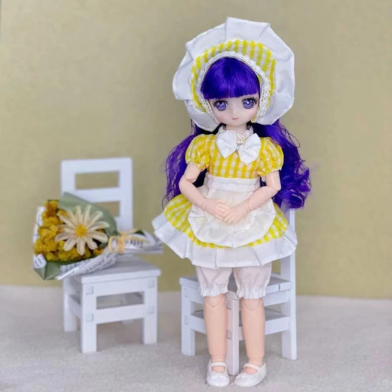 30cm Two-dimensional Doll Comic Face 1/6 Bjd Doll or Dress Up Clothes Children's Girl Birthday Gift Toys Kids Toys