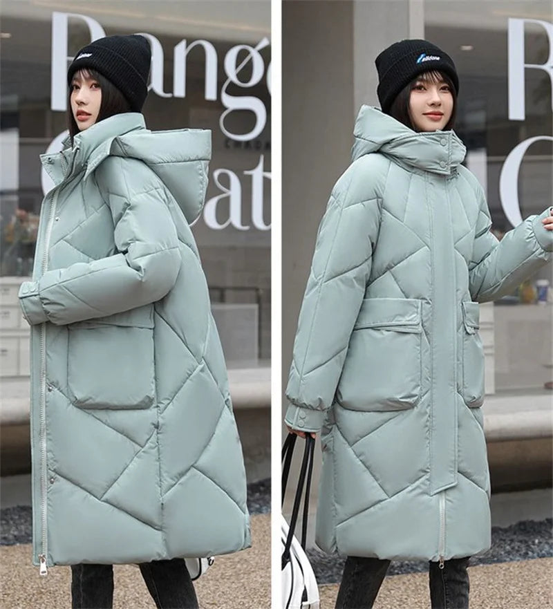 20 degrees Winter Women long Parkas Jackets Casual Hooded Thick Warm Windproof Parkas Coat Fashion Female outwear Long parkas