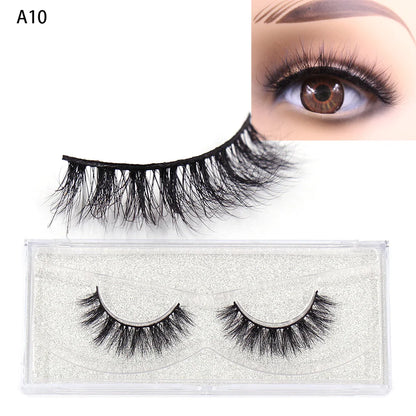 LEHUAMAO False Eyelashes Mink Lashes Natural Thick False Eyelashes Extension Wispy Soft Lashes Makeup Tools D22 1Pair-A10