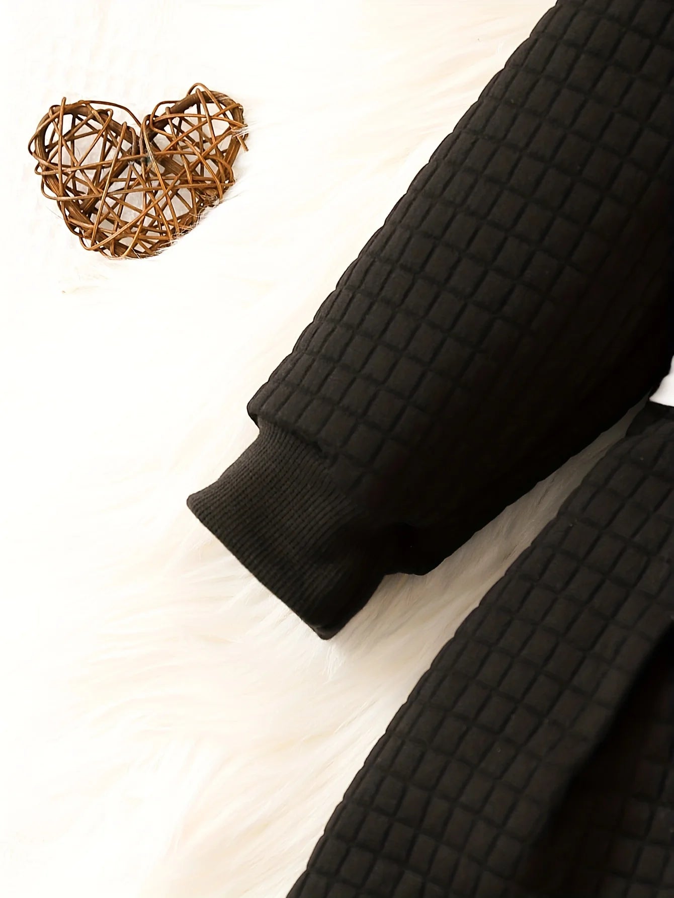 Baby Girls Fashion Autumn And Winter Thermal Belted Dress Set Princess Coat Classic Black And White Color Contrast Cardigan Badiee Stylez