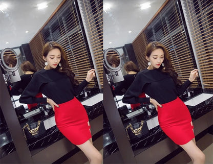 Versatile Irregular Plus Size Bodycon Skirts Sexy Hollow Out Bandage Skirt Harajuku Mini Skirt Summer High Waist Pencil Skirts
