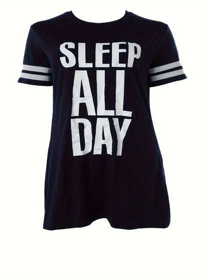 Sleep All Day Printed Women's Nightgowns High Stretch Comfortable Pajamas Women's Summer Home Dress Plus Size Halter Dress