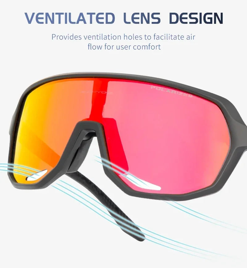 Kapvoe Sports UV400 Glasses New Polarized Cycling Sunglasses for Man MTB Running Outdoor Hiking Glasses Eyewear Bicycle Goggles