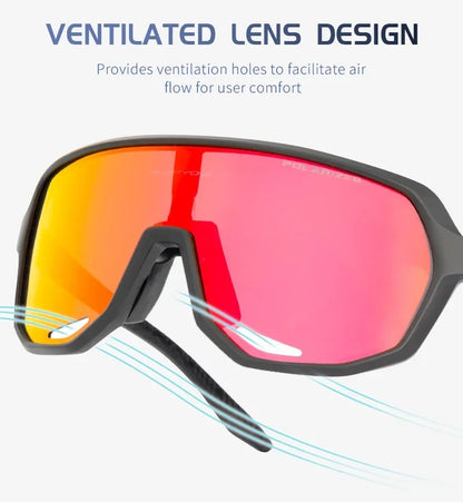 Kapvoe Sports UV400 Glasses New Polarized Cycling Sunglasses for Man MTB Running Outdoor Hiking Glasses Eyewear Bicycle Goggles