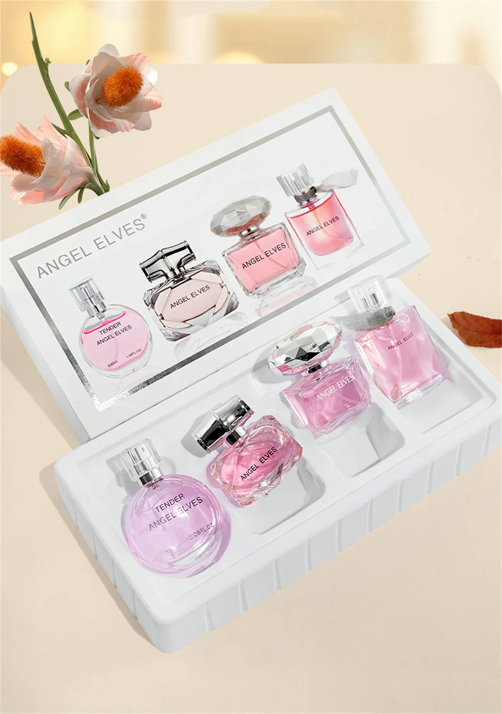 Gift Box 4Pcs Set Perfume Women 120ml Club De Nuit Perfumes De Mujer Lasting Fragrance Parfum Femme Floral Fruity Scent Spray Badiee Stylez