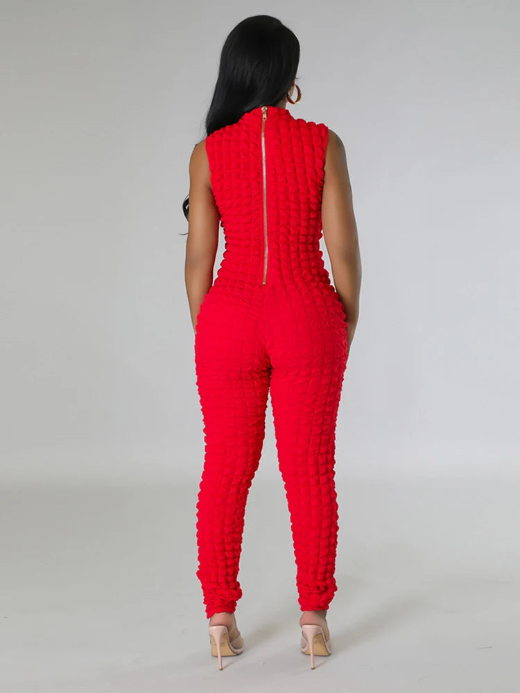 Sleeveless Zip Up Jumpsuit Women Chic and Elegant Woman Jumpsuit Sexy Tight Jumpsuit Full Body Ladies Wholesale Dropshipping Badiee Stylez