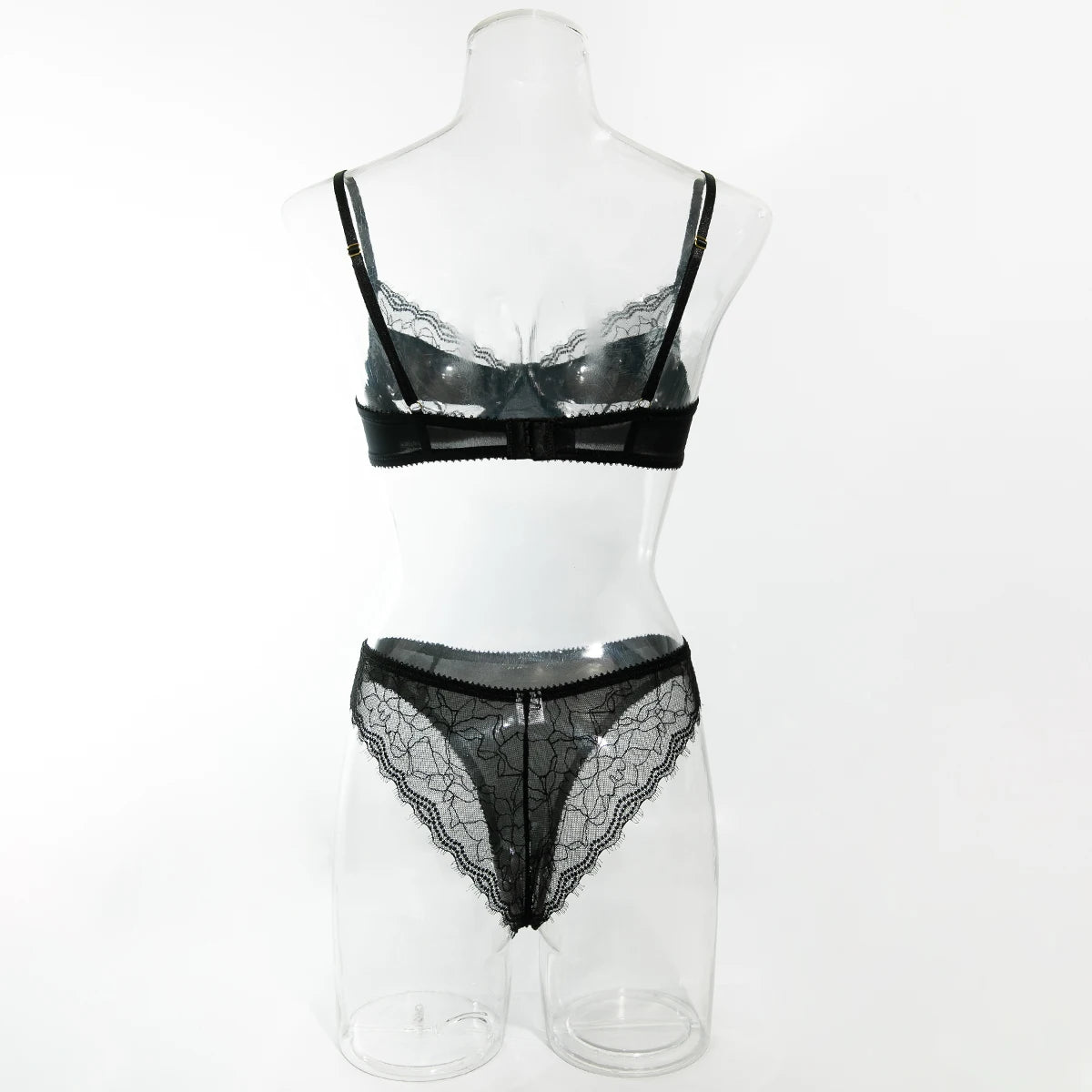 French Satin Lace Bra And Thong Set Sexy Ultrathint Lace Patchwork Lingerie Two Picec Sets Fancy Erotic Intimate Underwear Suit