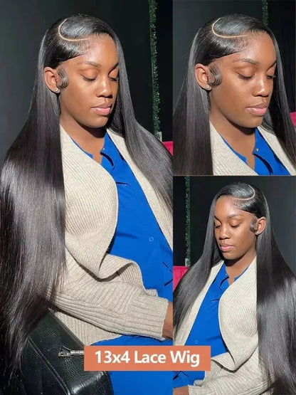 Bone Straight 13x4 Lace Frontal Wig For Women 5x5 Glueless Invisi-Drawstring Black Human Hair Wig 13X6 Lace Front Wig Human Hair Badiee Stylez