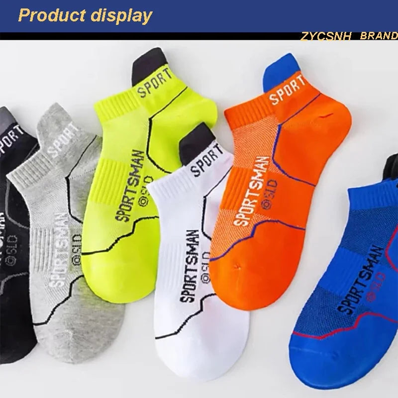 5 Pairs sport Socks High Quality Men's Summer Man Short Socks Breathable Ankle Socks Cotton Black Thin Cut Run Men Socks