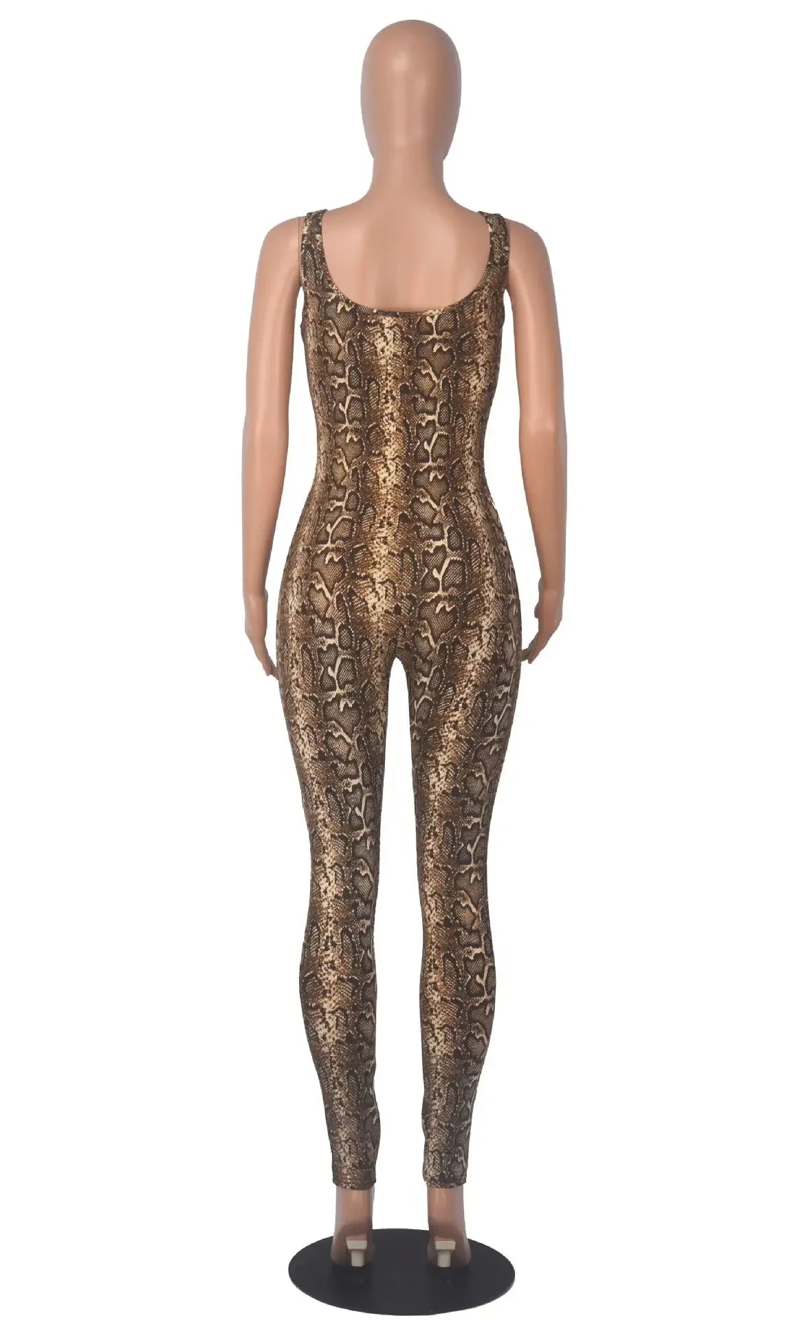 New Serpentine Leopard Print Y2k One Pieces Sleeveless Jumpsuit Fashion Clothes For Women Sexy Night Club Outfits Badiee Stylez