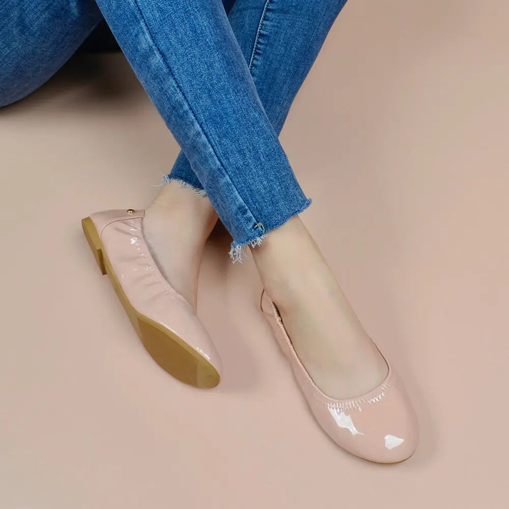 COSYSUSY Party Shoes Foldable Ballet Flats Portable Travel Fold up Shoe Prom Ballerina Flats Roll up for Bridal Wedding Shoes