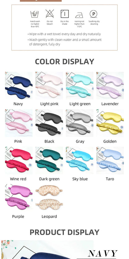 Imitated Silk Eye Patch Shading Sleep Eye Mask Eyepatch Travel Relax Cover Eyeshade Health Sleeping Shield Soft Eye Care Tools Badiee Stylez
