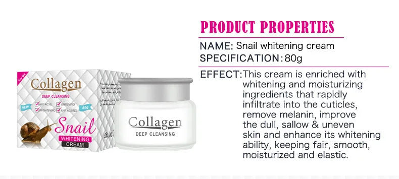 Snail Collagen Face Cream Moisturizing Face skincare Creams Firming Brightening Hydrating Facial Cream Skin Care Products