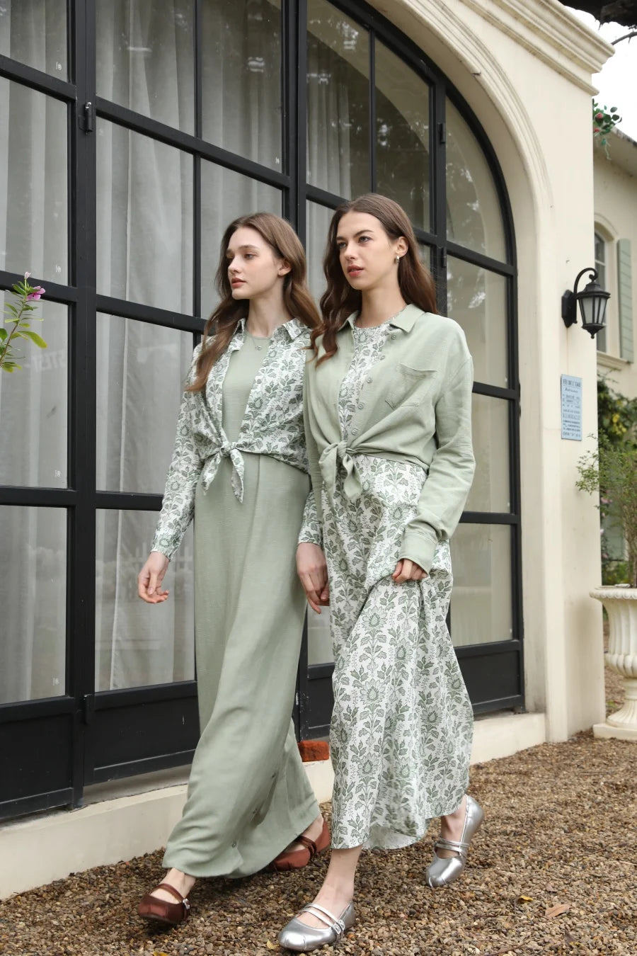 AS 2025 spring summer linen shirt + dress collection high quality print linen and knitting cardigan woman outfit