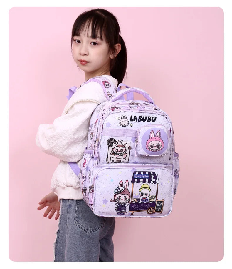 New Large Capacity Bag Children Backpack Cute Cartoon Primary School Bag Shoulder Bag New Kids Practical Portable Backpack