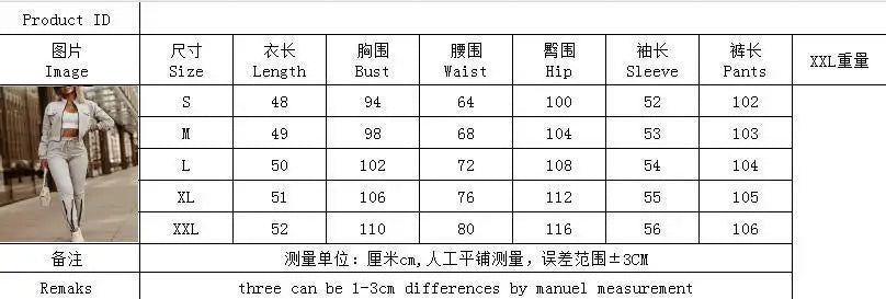 Women's Spring Summer New Fashionable Zipper Design Long Sleeve Top+Drawstring Pants Casual Two Piece Pants Set