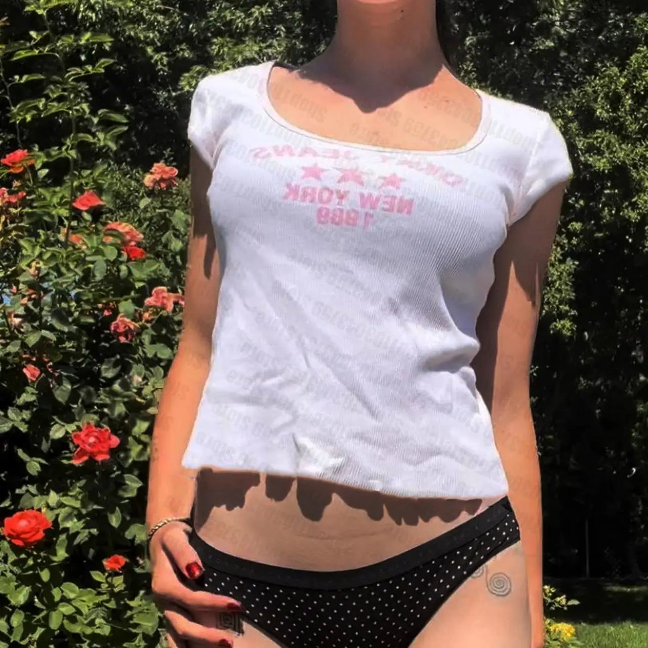 Harajuku Y2K Graphics Print Kawaii Short Sleeve T-shirts Summer Emo girl Crop Tops Punk anime T-shirt Women 90s vintage Gothic