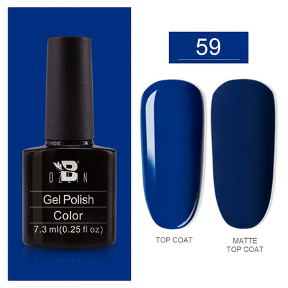AWStorG15ml 2 IN 1 Crystal Top Coat Transparent Soak Off UV LED Nails Art Manicure Gel Nail Polish Varnishes Primer Function Gel 7.3ml color gel 59