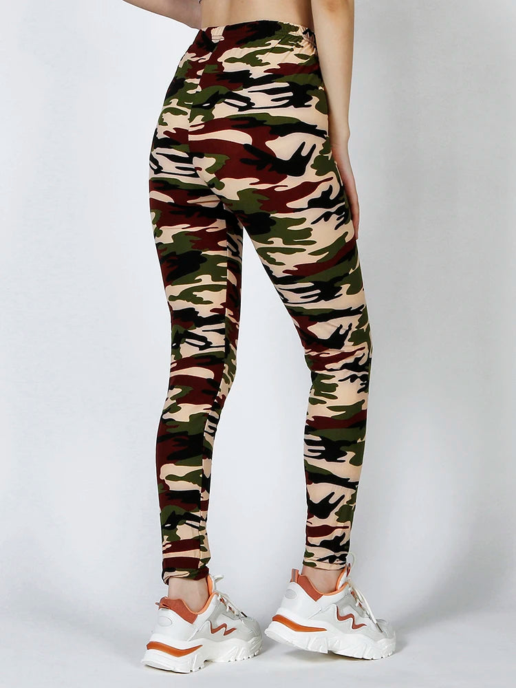 Women Fashion Camouflage Leggings Sexy Print Femme Push Up Pants Casual Camo Sport Workout Fitness Legging